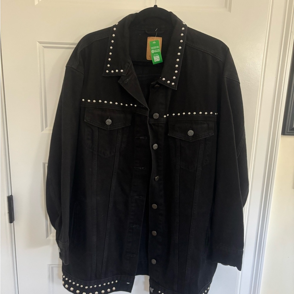 Gap Studded Oversized Icon Denim Jacket